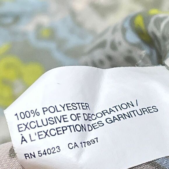 GAP Wide Crochet Neckline Butterfly Short Sleeve Paisley Top - Picture 7 of 7